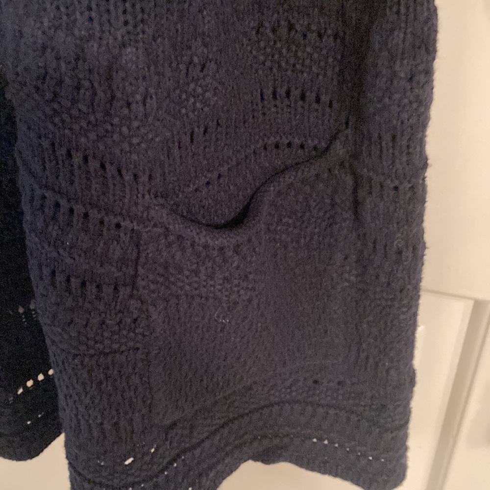 Lucky Brand Navy Blue Cardigan Hooded Sweater - Picture 3 of 4